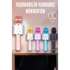 Mey İthalat® Taşınabilir Bluetooth Karaoke Mikrofon: Hafıza Kart Girişli, Etkileyici Performans