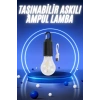 Mey İthalat® Taşınabilir Şarjlı Led Ampul Askılı Lamba Kamp Bahçe Lambası