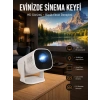 Mey İthalat® Taşınabilir Sinema Oyun Projektörü Akıllı Projeksiyon Android 11 Yeni Nesil