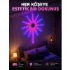 Mey İthalat® Telefon Kontrollü RGB Fireworks LED Işık Çok Renkli Dekoratif Duvar Lambası