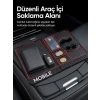 Mey İthalat® Telefon Standlı Araç İçi Organizer Kaydırmaz Silikon Konsol Düzenleyici Mat