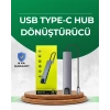 Mey İthalat® Type‑C Dönüştürücü – 2×USB3.0, SD/MS, 4K HDMI & RJ45 ile Profesyonel Kullanım