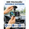 Mey İthalat® Üç Kameralı Araç İçi Kayıt Sistemi Full HD Gece Görüşlü ve G-Sensör Destekli