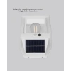 Mey İthalat® Üç Modlu Güneş Enerjili Duvar Lambası 1800mAh Bataryalı ve Hareket Sensörlü
