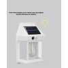 Mey İthalat® Üç Modlu Güneş Enerjili Duvar Lambası 1800mAh Bataryalı ve Hareket Sensörlü