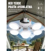 Mey İthalat® USB ve Solar Şarjlı Katlanabilir 5 Taraflı LED Lamba