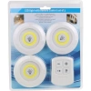 Mey İthalat® Uzaktan Kumandalı Yapışkanlı 3lü Led Spot Lamba