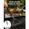 Mey İthalat® Uzun Saplı Paslanmaz Çelik Izgara Temizlik Fırçası Yeni Nesil