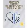 Mey İthalat® Uzun Süreli Kullanım İçin  – Kablosuz Boyun Bantlı Kulaklık, 50 Saat Batarya