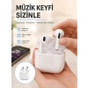 Mey İthalat® Yeni Nesil Bluetooth Kulaklık Beyaz Çağrı Cevaplayabilen Kablosuz Yeni Nesil