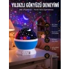 Mey İthalat® Yıldız Görünümlü Gece Lambası Renkli Masa Lambası Gökyüzü Projeksiyon