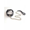 Şık Tasarım Zincir Tasma ve Siyah Kelepçe Harness Set