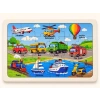 Taşıtlar - 24 Parça Ahşap Puzzle