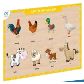 Ahşap Çiftlik Hayvanları Eğitici Set