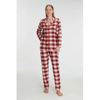 Anıl Pamuklu Uzun Kol Gömlek ve Pantolon Takım