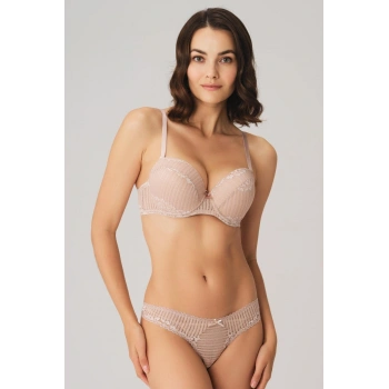 Arias Closet Balenli Destekli Dolgulu Dantelli Sütyen ve String Takım