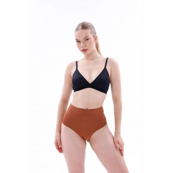 Arias Closet Kahverengi MI EMAY 2704 Lazer Kesim Yüksek Bel Hayalet Külot