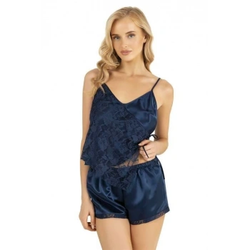 Arias Closet Lacivert Saten Şort Takımı 9204