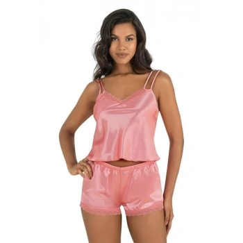 Arias Closet Mercan Saten Şort Takımı 9210