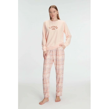 Arias Closet Pamuklu Kışlık Uzun Kol Kadın Pijama Takım
