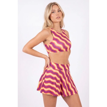 Arias Closet Renkli Sunwave Mini Pareo Etek