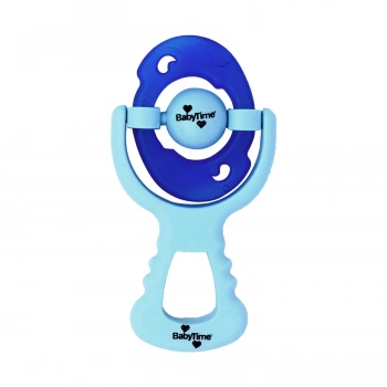 Baby Time Çıngıraklı Sulu Diş Kaşıyıcı - Mavi
