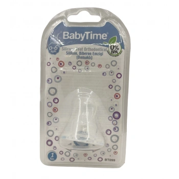 Baby Time Silikon Damaklı Biberon Emziği 0-6 Ay