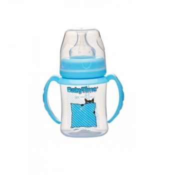 Baby Time Silikon Uçlu Geniş Ağız Kulplu Biberon - 150ml