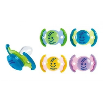 BEBEDOR No.1 Desenli Kapaklı Silikon Simetrik Uçlu Emzik 0-3Ay