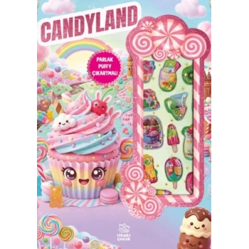 Candyland - Puffy Parlak Çıkartmalı Boyama Kitabı