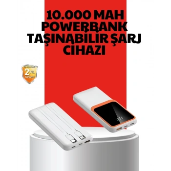 CEYLAN ADAM 10000 mAh Taşınabilir Powerbank – Çift Çıkışlı Type-C ve Lightning Uyumlu