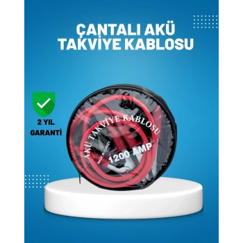 CEYLAN ADAM 1200 Amper Akü Takviye Kablosu 2 Metre İzoleli Bakır Uçlu