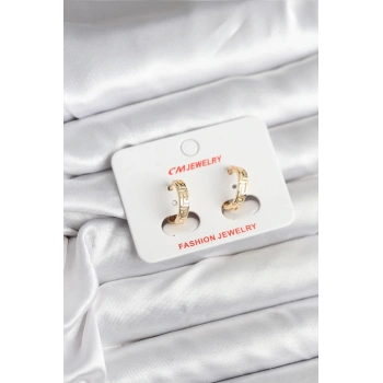 CEYLAN ADAM 14K Gold Renk Kaplama CM Kadın Küpe