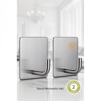 CEYLAN ADAM 2li Banyo ve Mutfak Askı Seti - SUS304 Lazer Kesim Çelik  Ultra Güçlü Yapışkanlı Askı