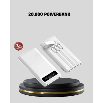 CEYLAN ADAM 20.000 mAh 4 Çıkışlı LED Göstergeli Hızlı Şarj Powerbank
