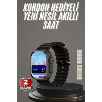CEYLAN ADAM 2025 Model Akıllı Saat Çift Kordon Ios Ve Android Arama Cevaplama Sesli Asistan
