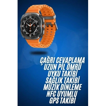 CEYLAN ADAM 2025 Model Gelişmiş Özellikli Nabız Sensörlü Spor Takibi Yapabilen Titreşimli Saat