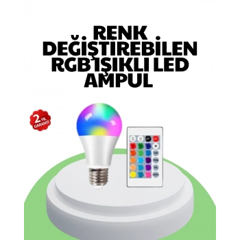 CEYLAN ADAM 2025 RGB LED Ampul Uzaktan Kumandalı Renkli Işık A Kalite