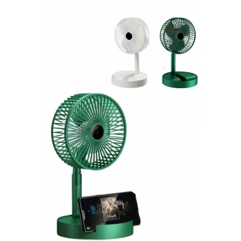 CEYLAN ADAM 3 Kademe Hız Ayarlı Vantilatör Telefon Standlı Şarjlı Katlanabilir Soğutucu Pervane