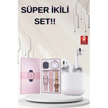CEYLAN ADAM 3 Kordonlu Dokunmatik Ekran Akıllı Saat ve 2.Nesil Kablosuz Bluetooth Kulaklık ANC/ENC