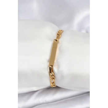 CEYLAN ADAM 316L Çelik Gold Renk Yazı Yazmaya Uygun Kadın Bileklik