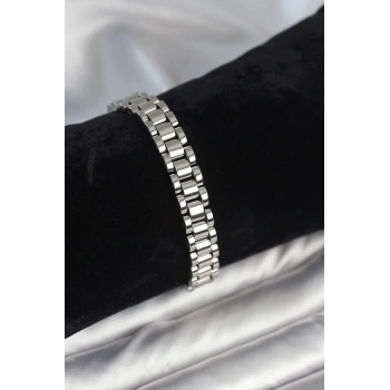 CEYLAN ADAM 316L Çelik Gümüş Renk 9 mm Kalınlık Erkek Bileklik