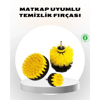 CEYLAN ADAM 3’lü Matkap Ucu Fırça Seti – Derinlemesine Temizlik, Tüm Yüzeylerle Uyumlu