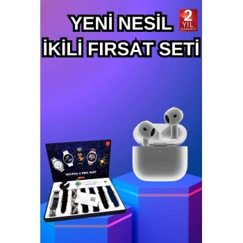 CEYLAN ADAM 3.Nesil TWS Bluetooth Kulaklık Bluetooth Bağlantılı Akıllı Saat Amoled Ekran Plastik Hasır Kordon