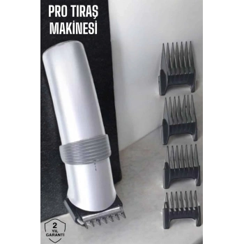 CEYLAN ADAM 4 Taraklı Profesyonel Şarjlı Saç ve Sakal Kesme Tıraş Makinesi Seti