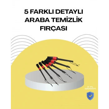 CEYLAN ADAM 5 Boy Fırçalı Araba Temizlik Seti-Derin Temizlik Sağlayan Yumuşak Fırçalar
