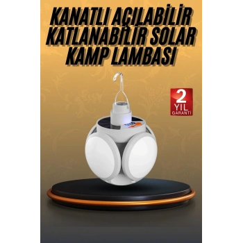 CEYLAN ADAM 5 Kanatlı Bahçe Aydınlatma Led Askılı Solar Güneş Enerji Usb Sarjlı