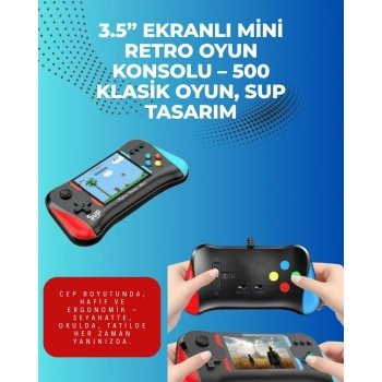 CEYLAN ADAM 500 Retro Oyunlu Taşınabilir El Konsolu – X7M Modeli