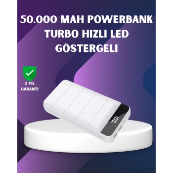CEYLAN ADAM 50000mAh Yüksek Kapasiteli Powerbank Hızlı Şarj ve LED Ekranlı