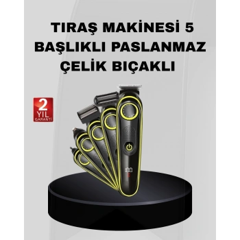 CEYLAN ADAM 5’i 1 Arada Şarjlı Erkek Bakım Seti LED Göstergeli ve Suya Dayanıklı